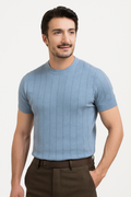 Garrison Texture Crew Top T-Shirt - Cross & Crown