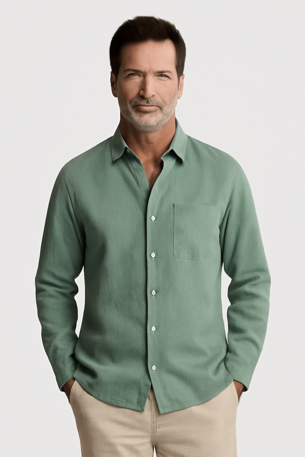 Long Sleeve Essential Linen Shirt