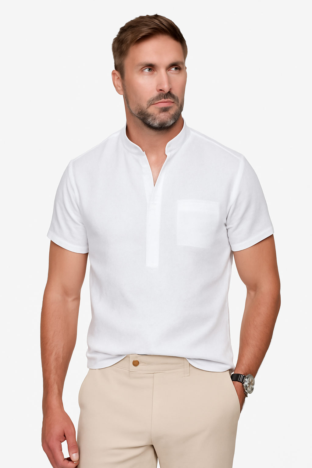 T-Shirt en Lin Blanc
